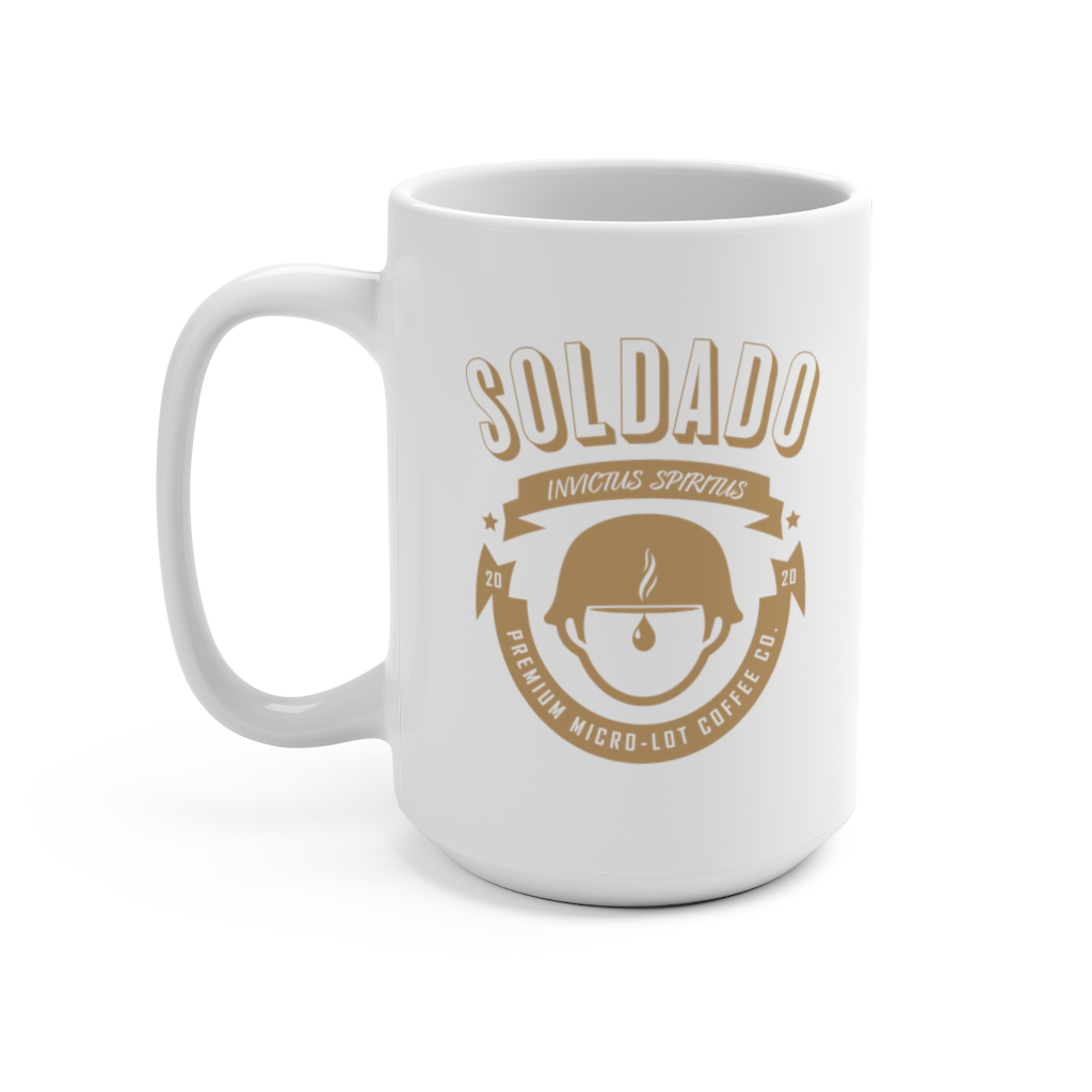 Enjoy the simple pleasure of your favorite brew with the Soldado 15oz White Coffee Mug. This classic ceramic mug features a pristine white finish and an ergonomic design, making it the perfect companion for your daily coffee rituals. Elevate your coffee experience with Soldado and savor the essence of quality craftsmanship with every sip. Order your 15oz White Coffee Mug today and indulge in the perfect blend of style and co